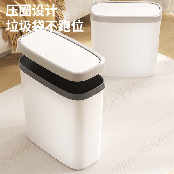 2 Rounded Corner Pop-Up Lid Trash Can