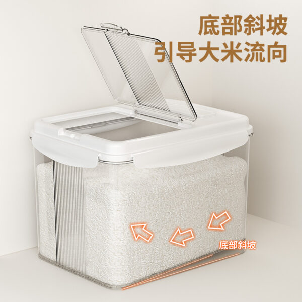 Transparent Sloped Rice Container