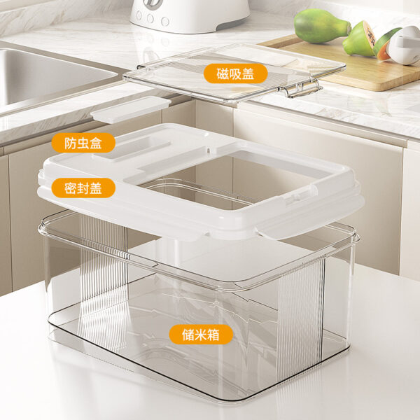 Transparent Sloped Rice Container