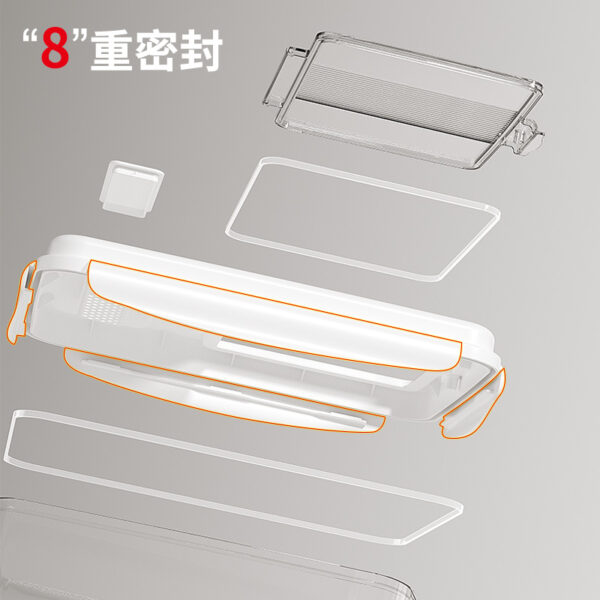 Transparent Sloped Rice Container