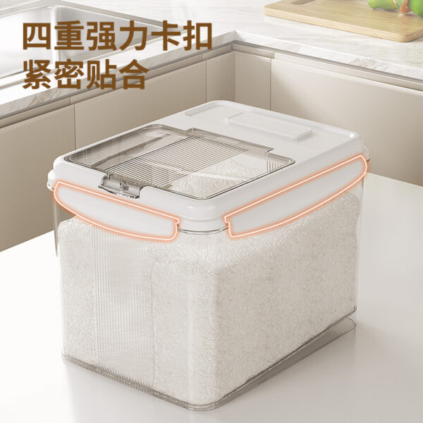 Transparent Sloped Rice Container