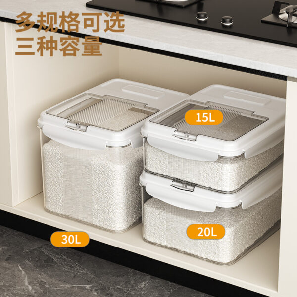 Transparent Sloped Rice Container