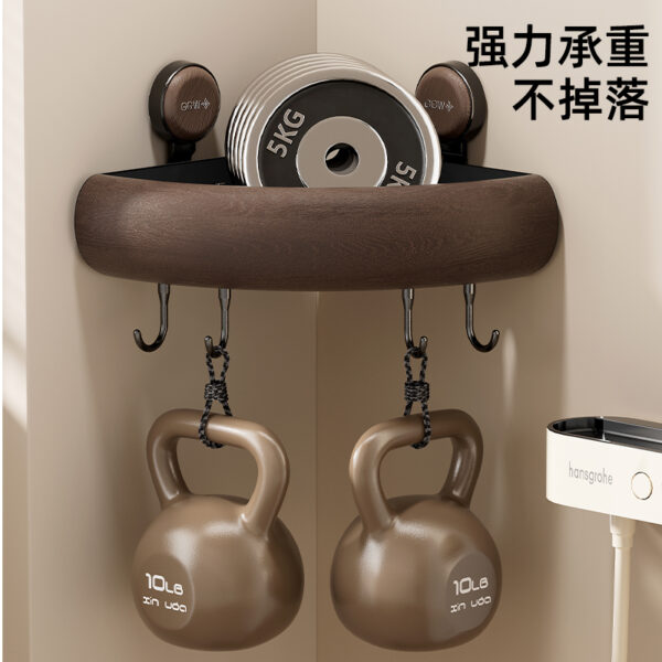 Wood-Plastic Composite Series - 2459 Corner Wall-Mounted Storage Shelf